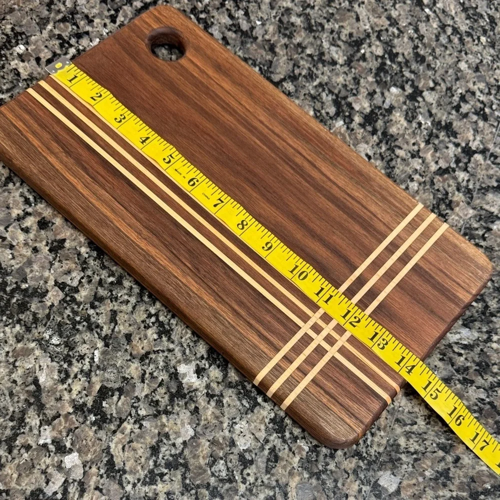 Wooden Cutting Board with thin Striped Design NEW